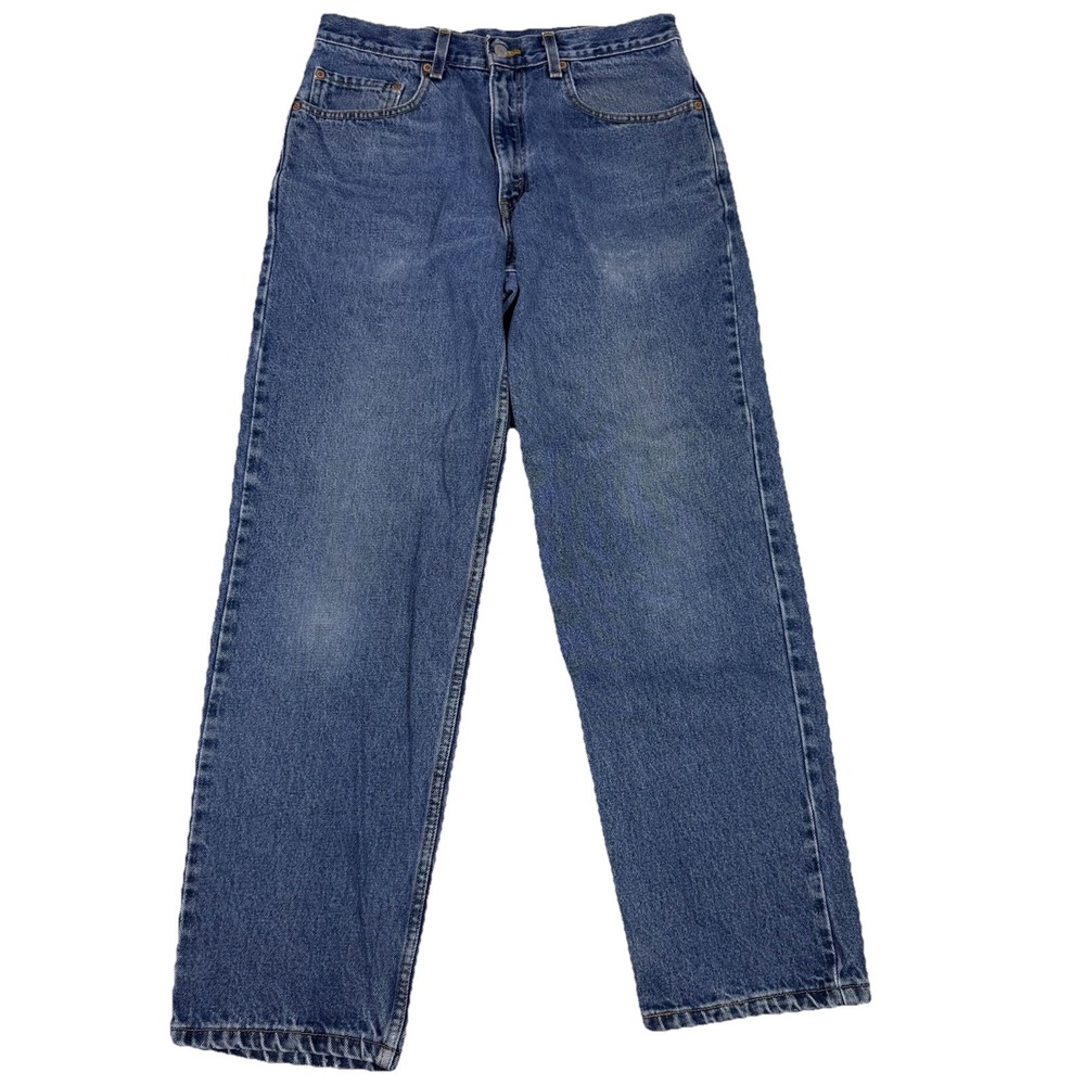 Vintage 90s Levi's 550 Relaxed Fit Jeans Men's 33x30 Blue Wash Made In Mexico